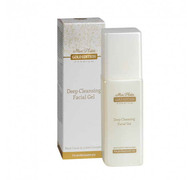Очищающий гель для лица с экстрактом черной икры и золотом Mon Platin Gold Edition Premium Gold edition deep cleansing facial gel